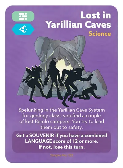 Lost in Yarillian Caves — card 123