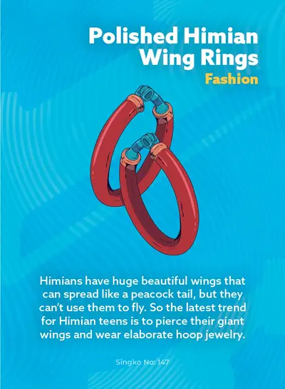 Polished Himian Wing Rings — card 147