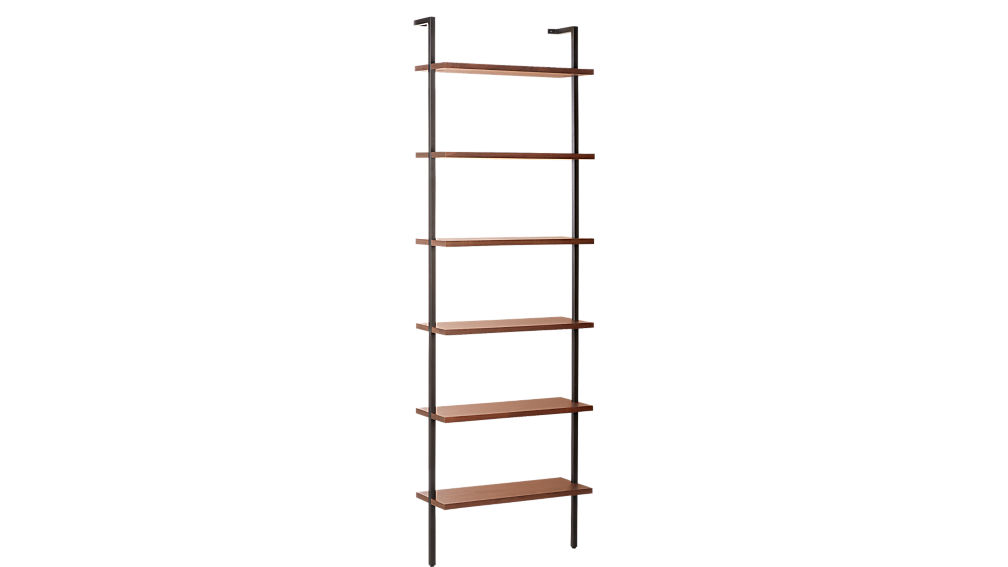 Helix Walnut Wood Wall Mount Bookshelf 96'' + Reviews