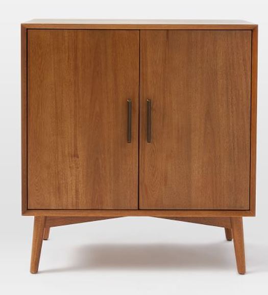 Reza Mid Century Modern Wood Bar Cabinet 42