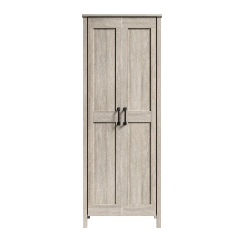 Colton 4 - Shelf Storage Cabinet Sand & Stable Finish: Rural Pine