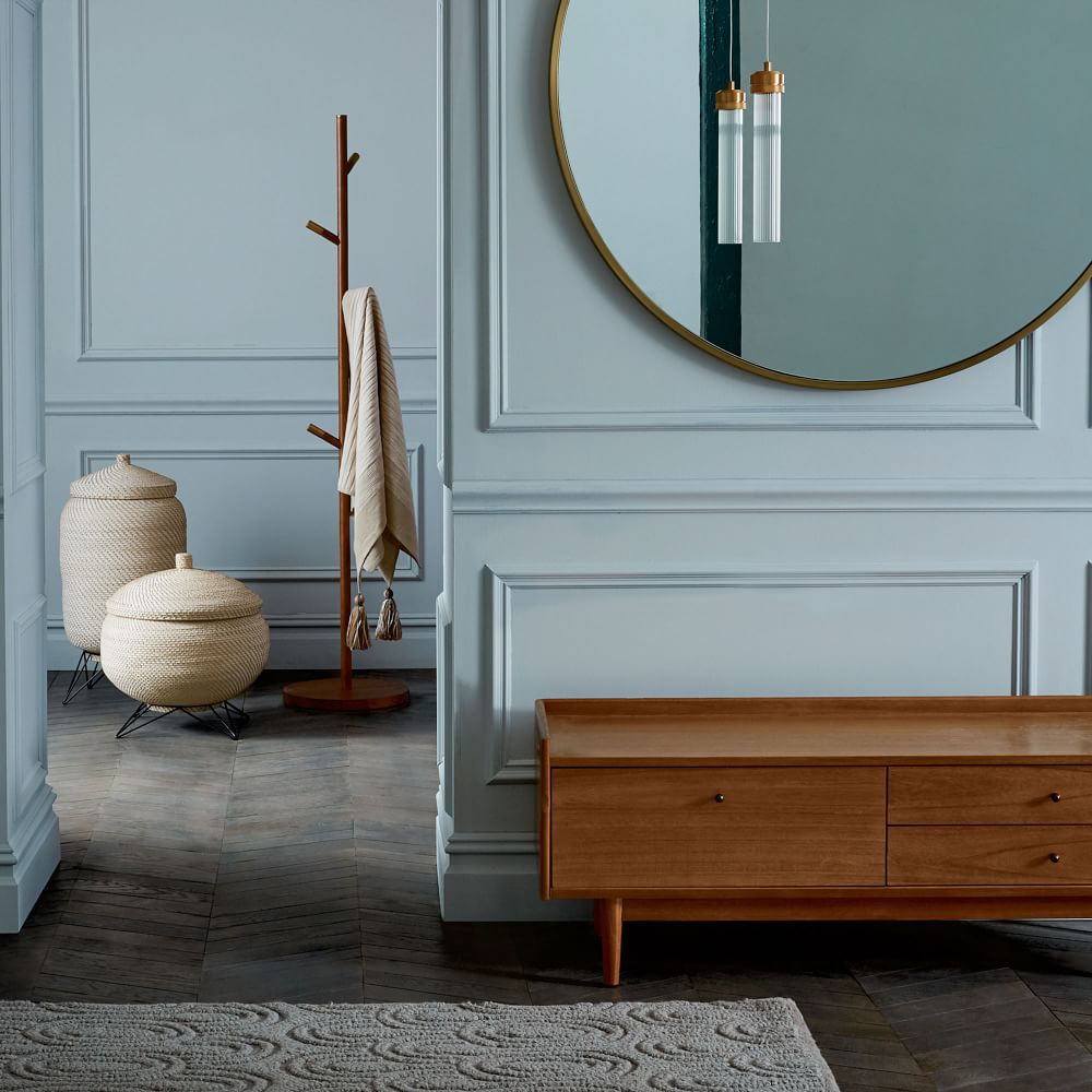 Mid-Century Storage Bench - Acorn