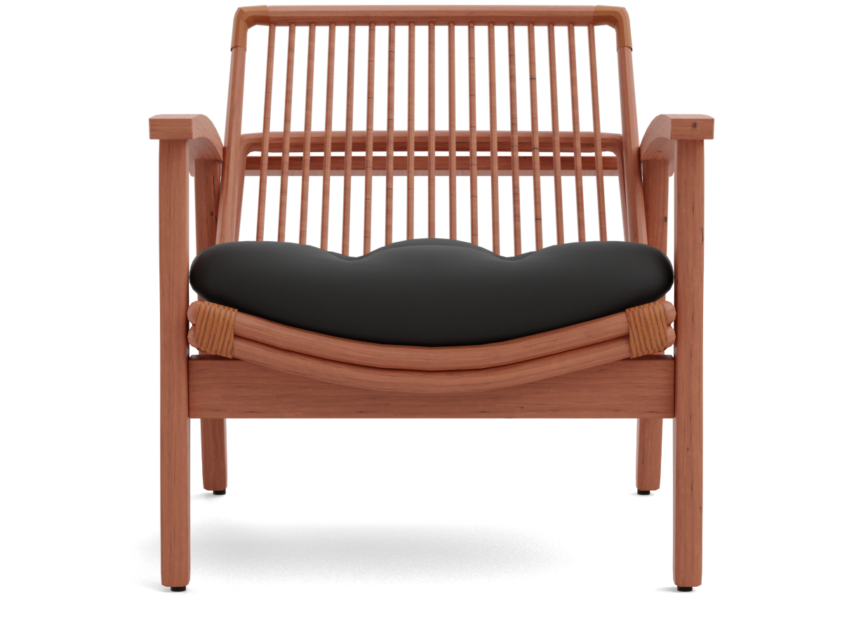 Noelie Rattan Lounge Chair with Black Cushion + Reviews