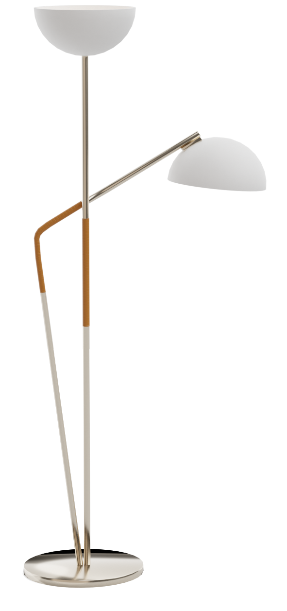 pavo champagne brass floor lamp