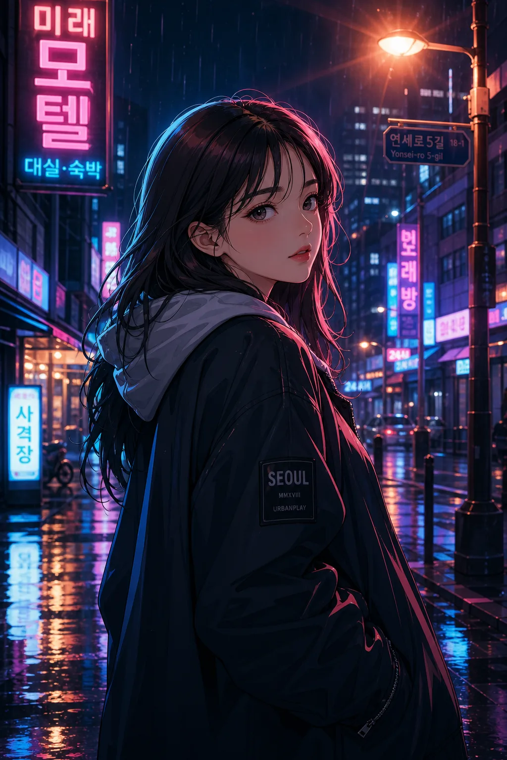 Webtoon comic style example, Korean full-colour, vertical scroll