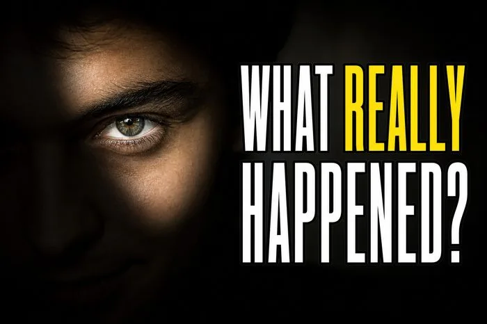 Curiosity Hook thumbnail style: bold question text over a moody, shadowed image