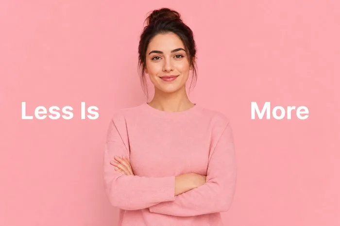 Minimalist Clean thumbnail style: a pastel background with a simple bold caption and negative space