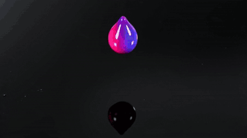 AI-generated ink drop blooming in slow motion into a brand logo shape