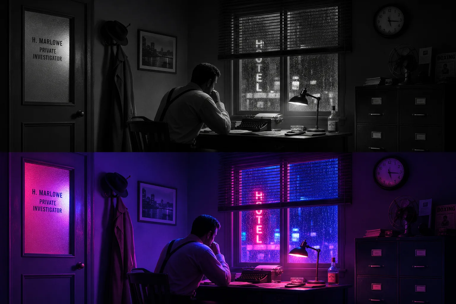 Reimagine scene, restyle a whole scene, keep the composition