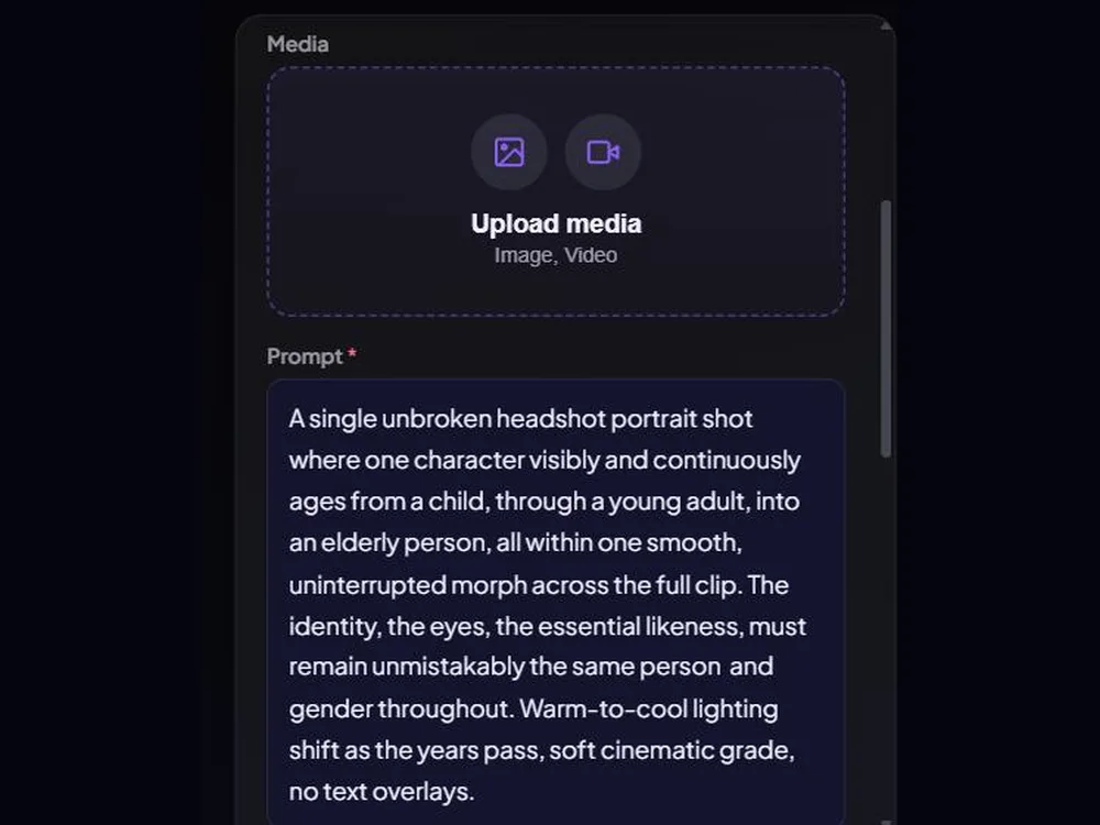 Writing a video prompt in Spark Station