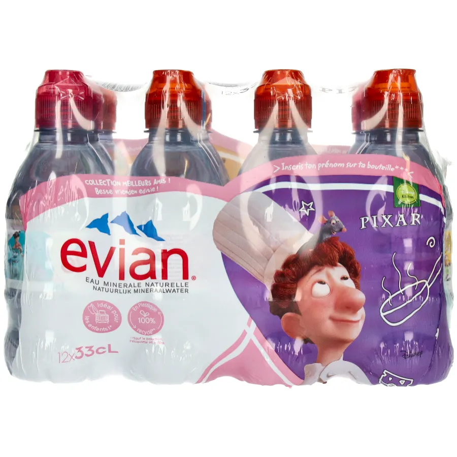EVIAN NIET-BRUISEND MINERAALWATER MET SPORTDOP PET