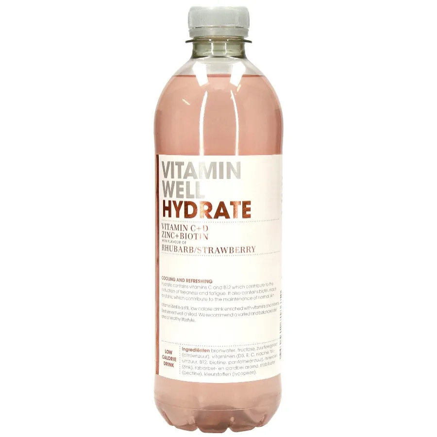 VITAMIN WELL HYDRATE RHUBARB-STRAWBERRY NIET-BRUISEND PET
