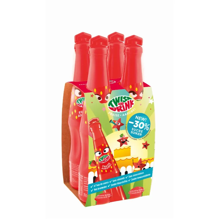 TWIST &DRINK AARDBEI PET