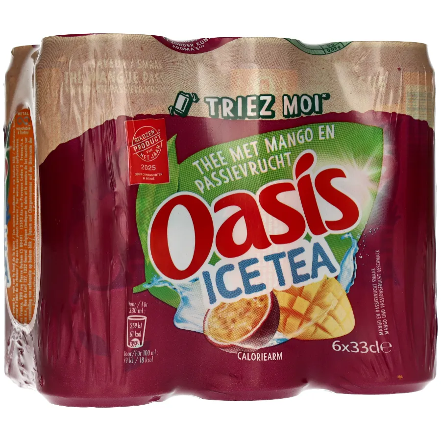 OASIS ICE TEA MANGO & PASSIEVRUCHT BLIK