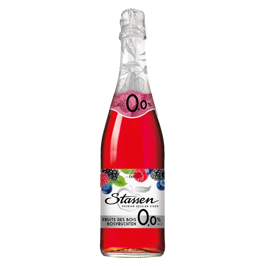 STASSEN CIDER VAN BOSVRUCHTEN ALCOHOLVRIJ 0,0%