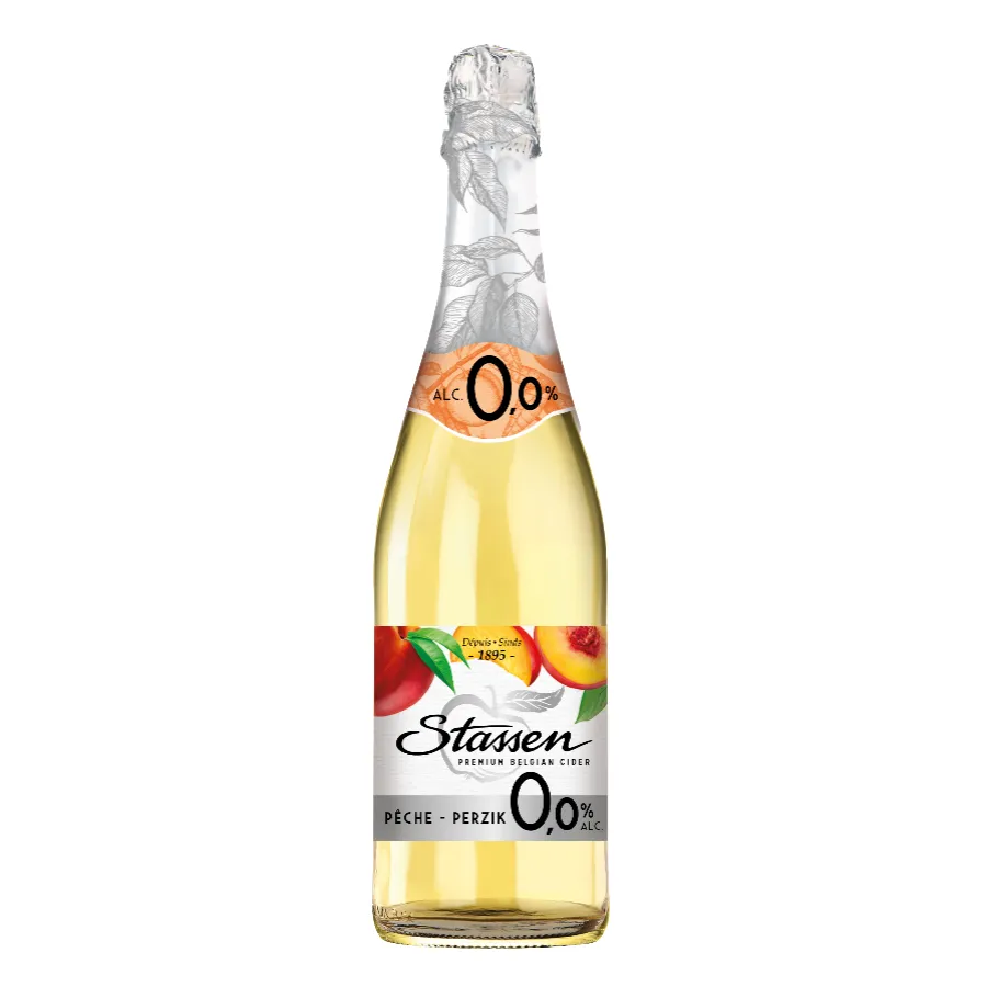STASSEN CIDER VAN PERZIK ALCOHOLVRIJ 0,0%