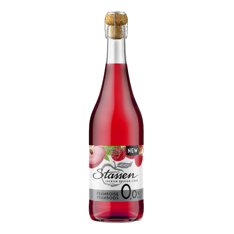 STASSEN CIDER VAN FRAMBOOS ALCOHOLVRIJ 0,0%