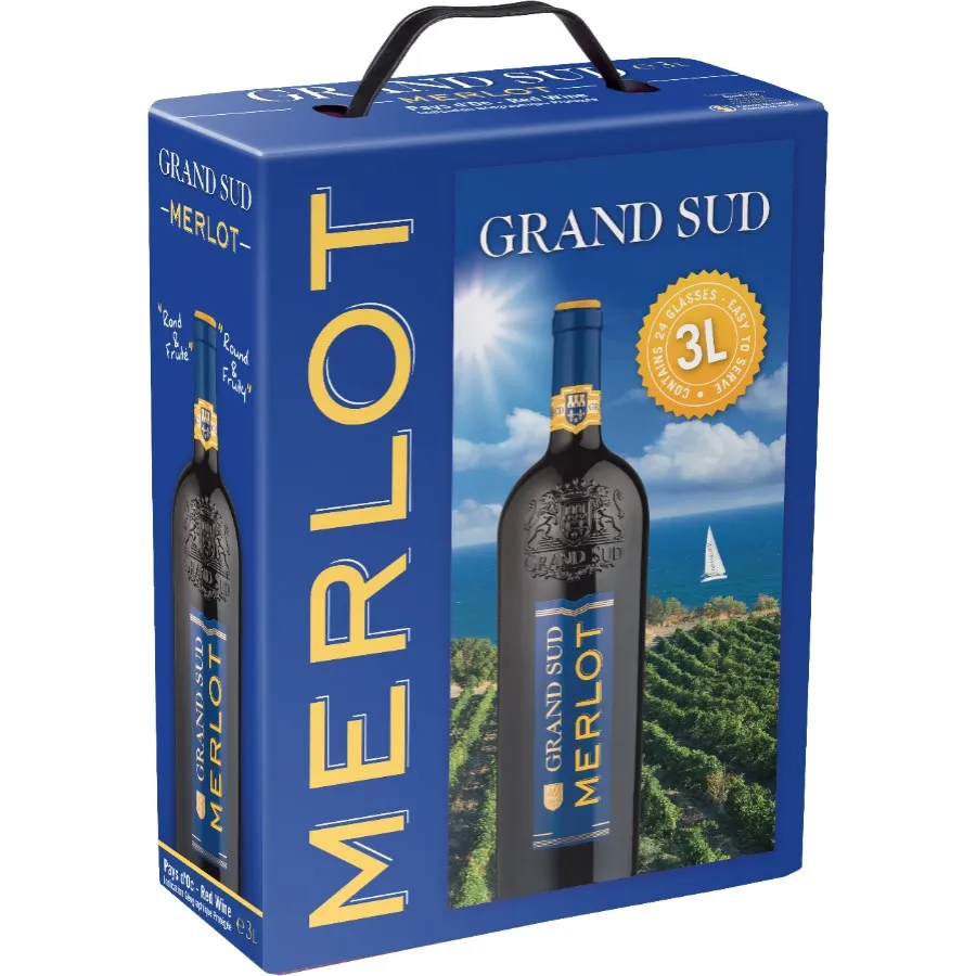 GRAND SUD MERLOT ROOD BIB
