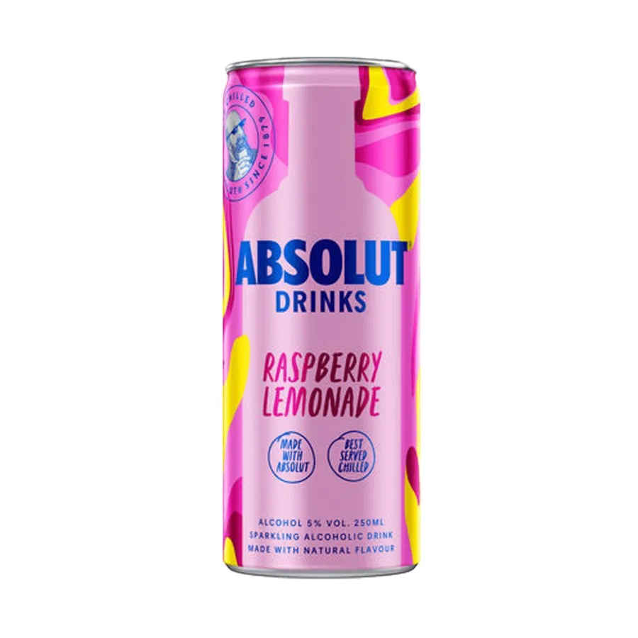ABSOLUT DRINKS RASPBERRY LEMONDE BLIK