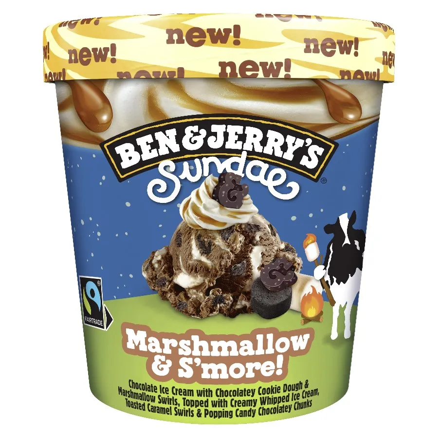 BEN & JERRY'S SUNDAE MARSHMALLOW & S'MORE!