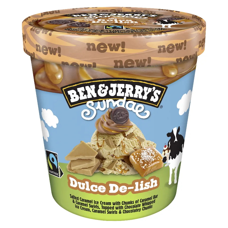 BEN & JERRY'S SUNDAE DULCE DE-LISH