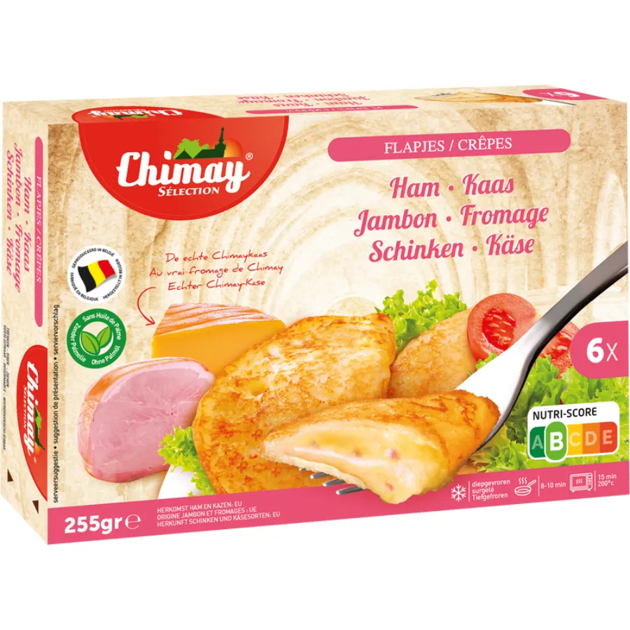 CHIMAY FLAPJES HAM & KAAS - 6 STUKS