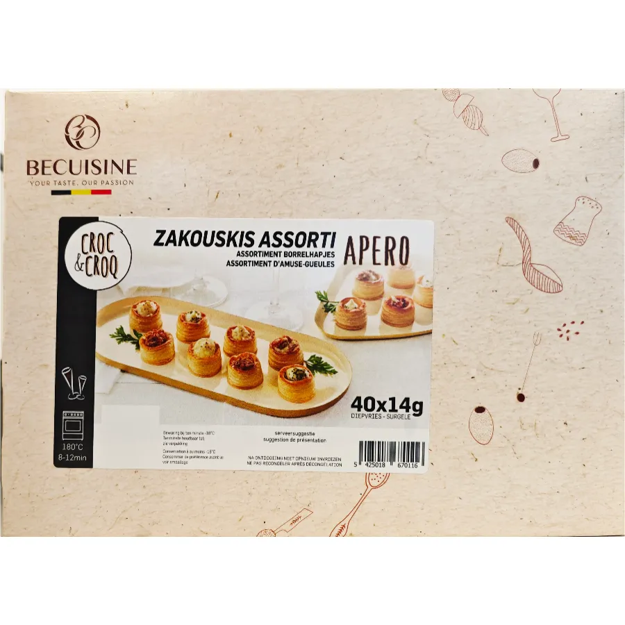CROC&CROQ ZAKOUSKIS ASSORTI - 40 STUKS