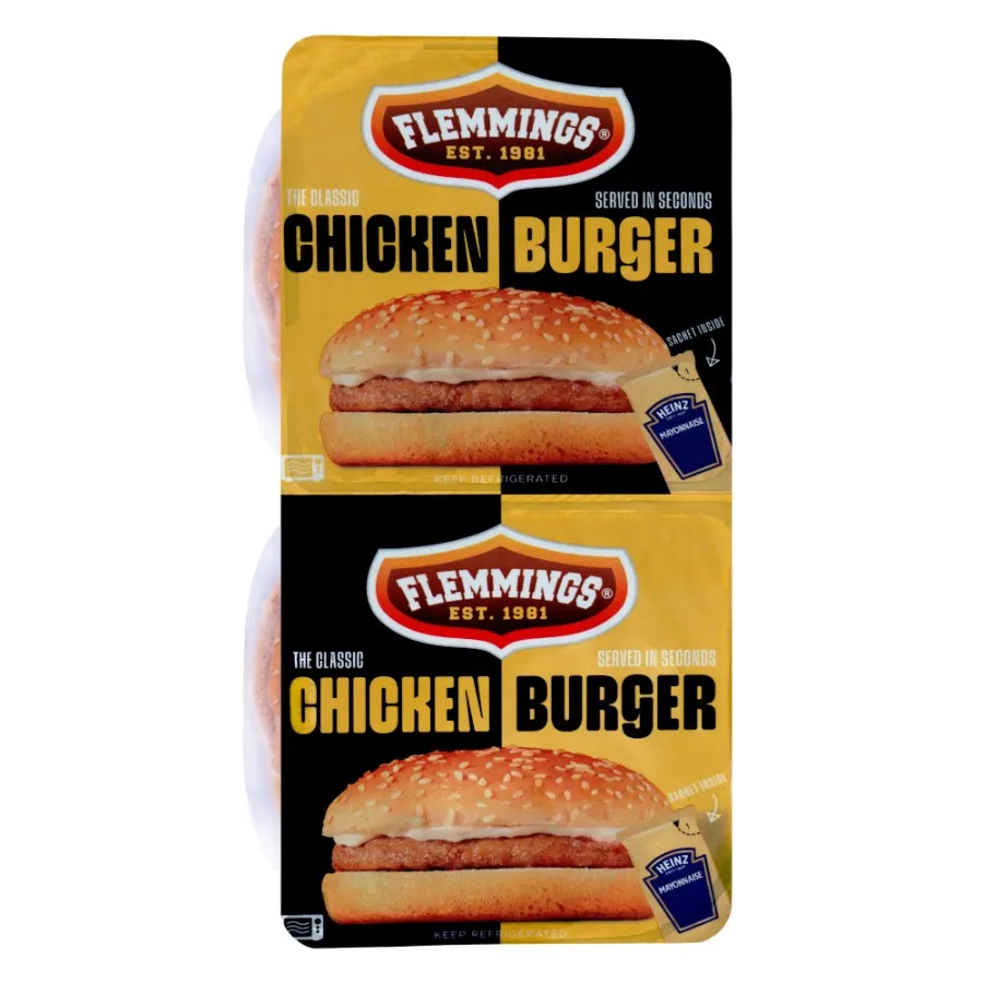 FLEMMINGS CHICKEN BURGER - 2 STUKS