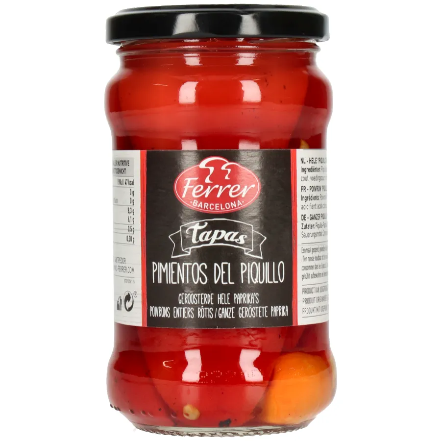 FERRER GEROOSTERDE HELE PAPRIKA'S MET KNOFLOOK