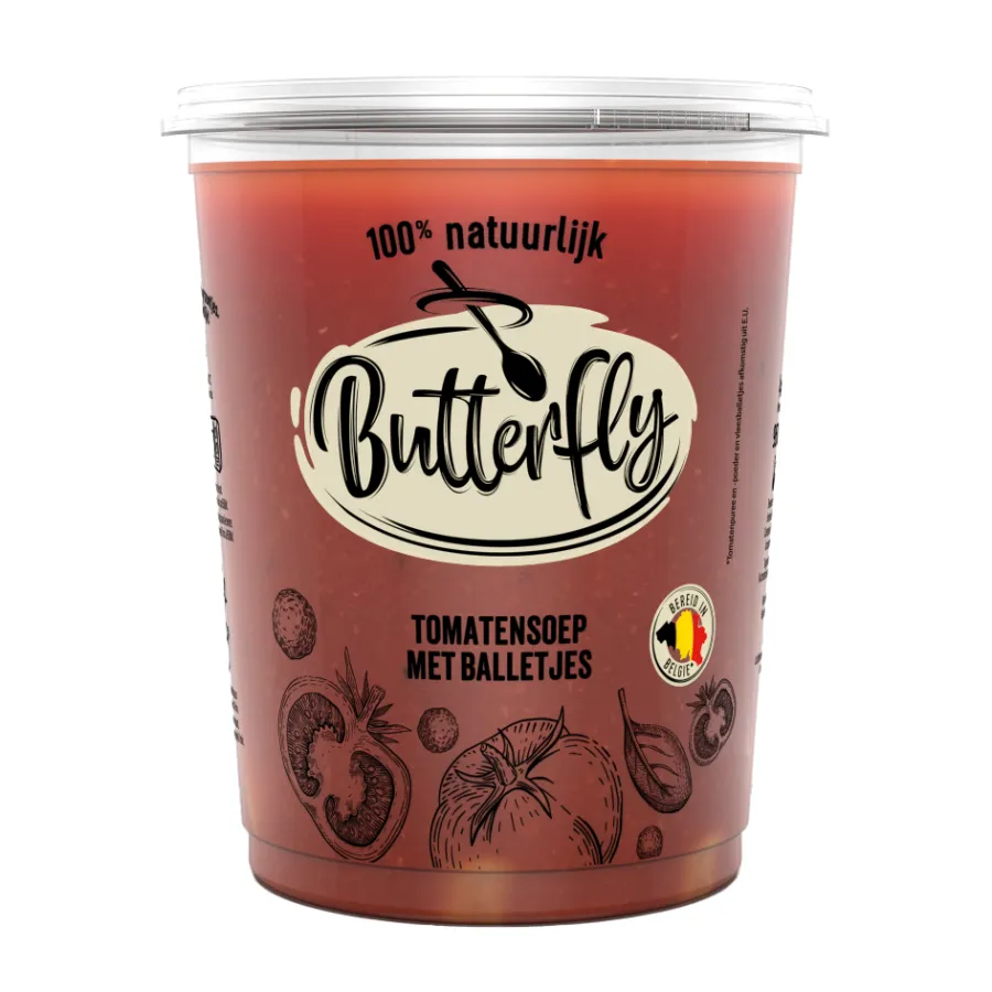 BUTTERFLY TOMATENSOEP MET BALLETJES