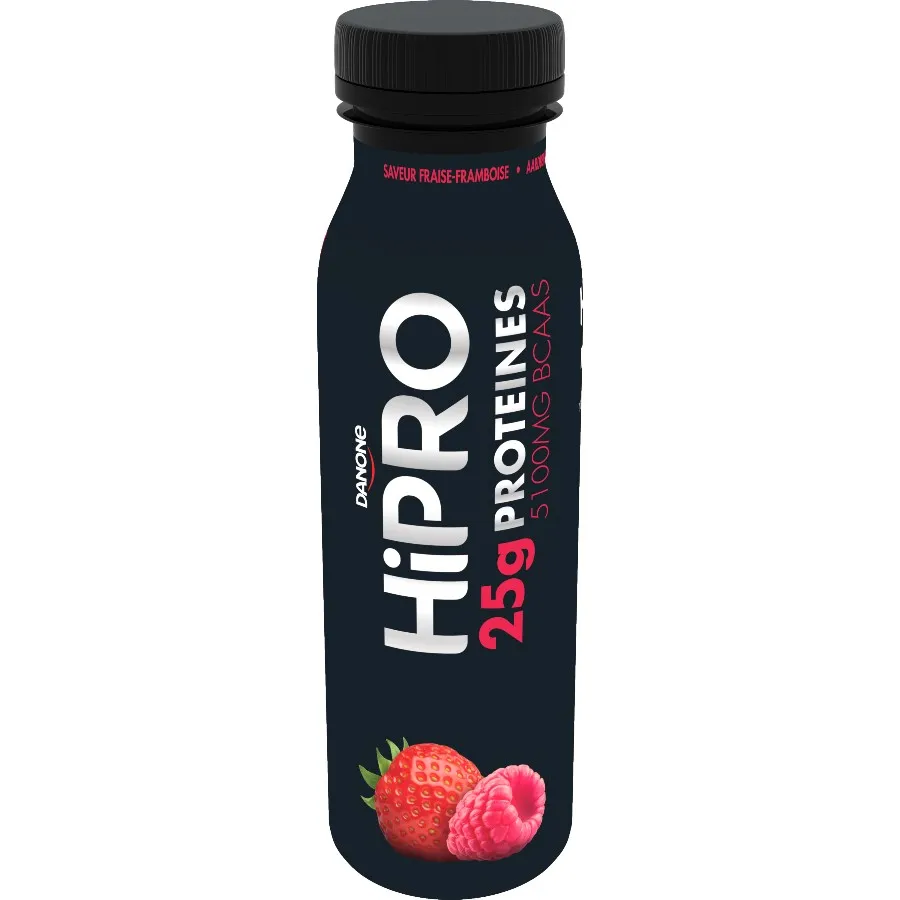DANONE HIPRO PROTEÏNEDRANK MET FRAMBOOS EN AARDBEI
