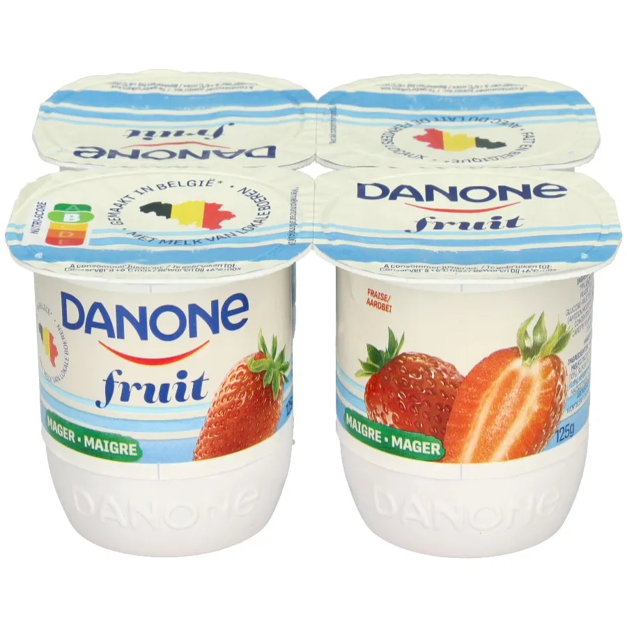 DANONE MAGERE YOGHURT MET AARDBEI