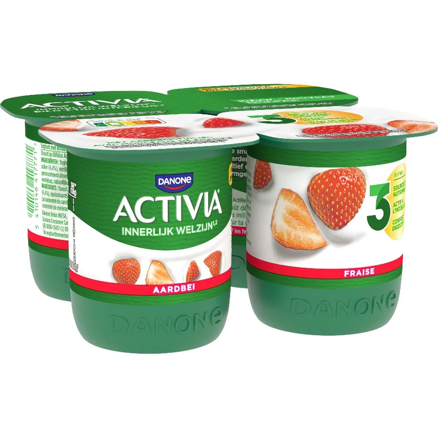 DANONE ACTIVIA YOGHURT MET AARDBEI