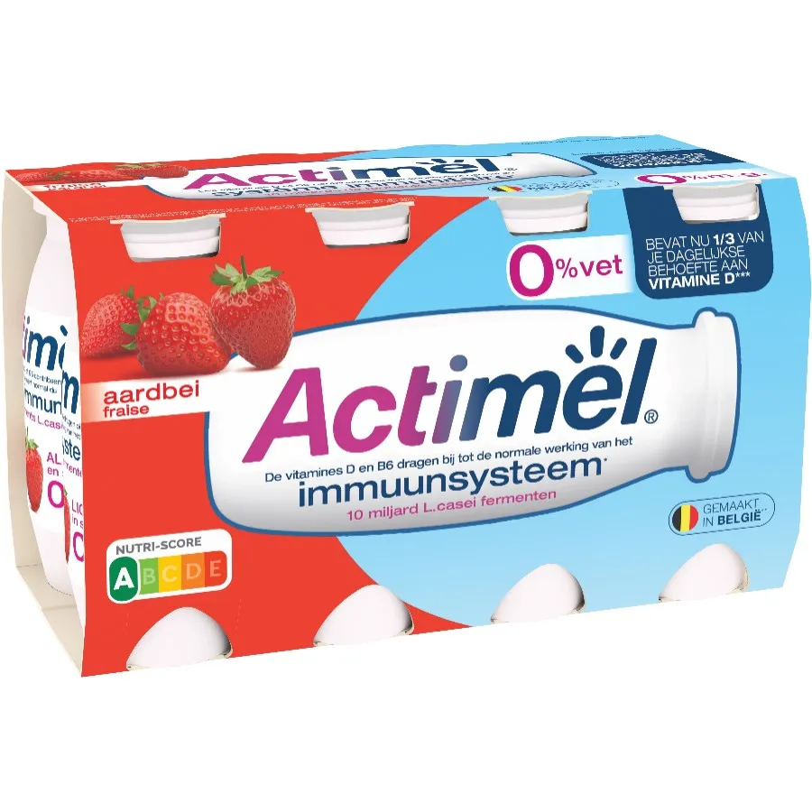 DANONE ACTIMEL 0% DRINKYOGHURT MET AARDBEI 0%