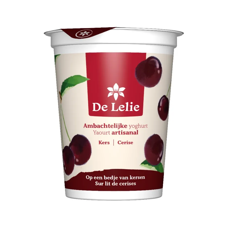 DE LELIE AMBACHTELIJKE YOGHURT ZWARTE KERS