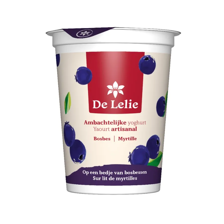 DE LELIE AMBACHTELIJKE YOGHURT BOSBESSEN