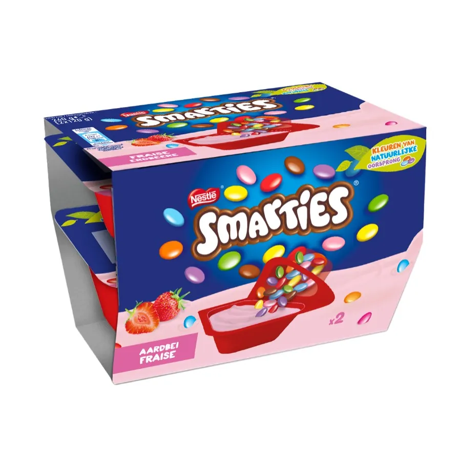 NESTLE YOGHURT SMARTIES AARDBEI