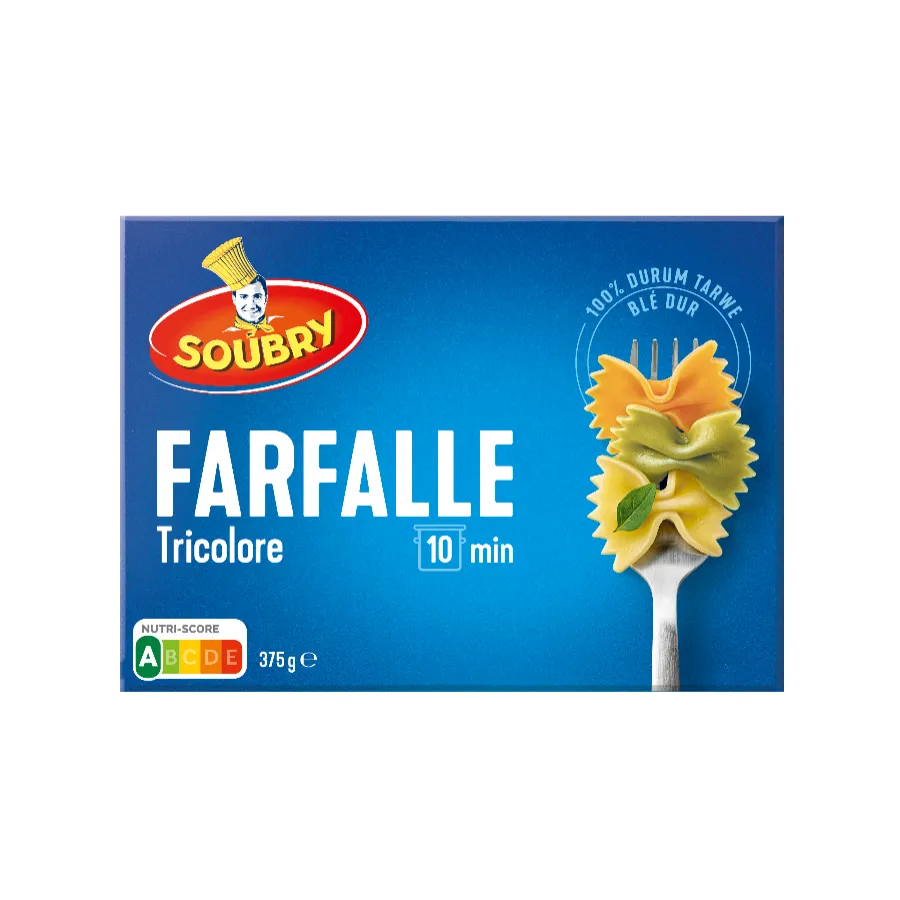 SOUBRY AL DENTE FARFALLE TRICOLORE