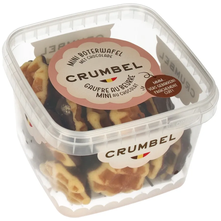 CRUMBEL MINI BOTERWAFELTJES MET CHOCOLADE