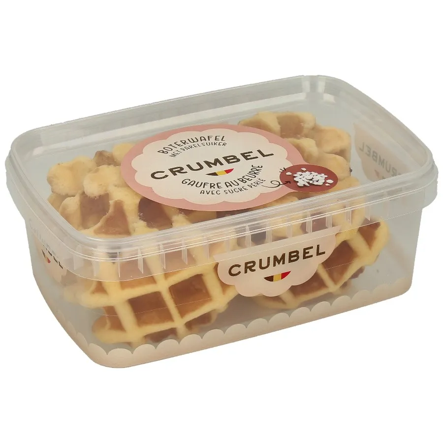 CRUMBEL BOTERWAFELS MET PARELSUIKER - 8 STUKS