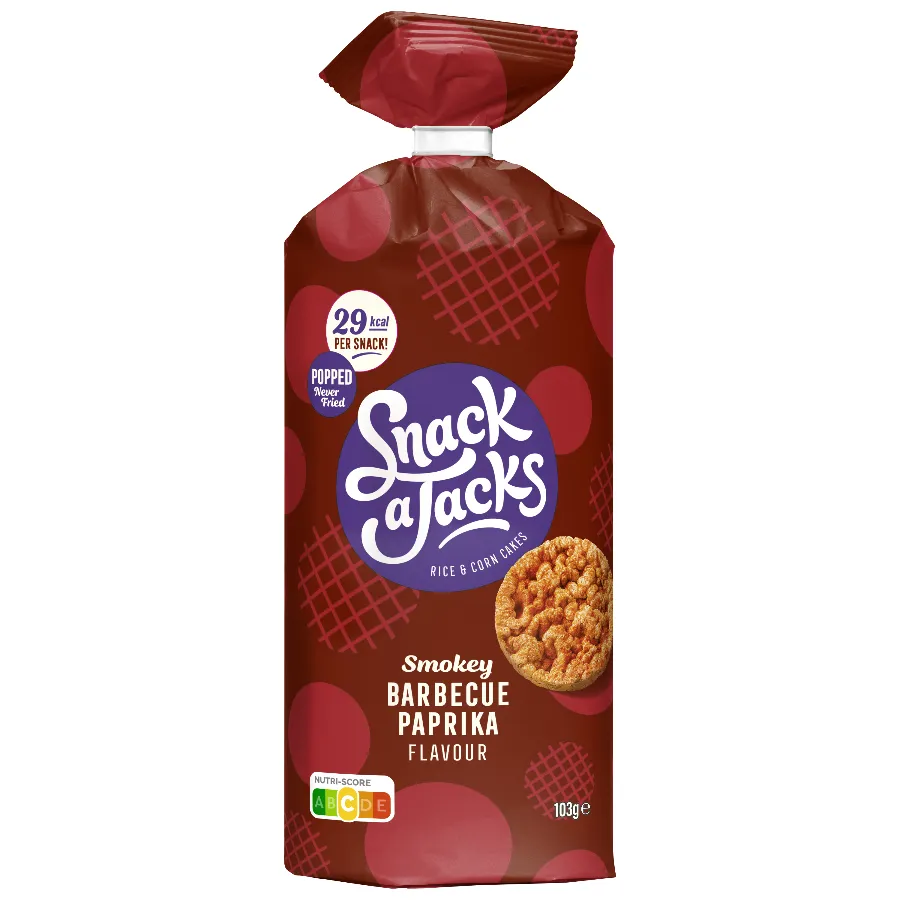 SNACK A JACKS RIJSTWAFEL SMOKEY BBQ