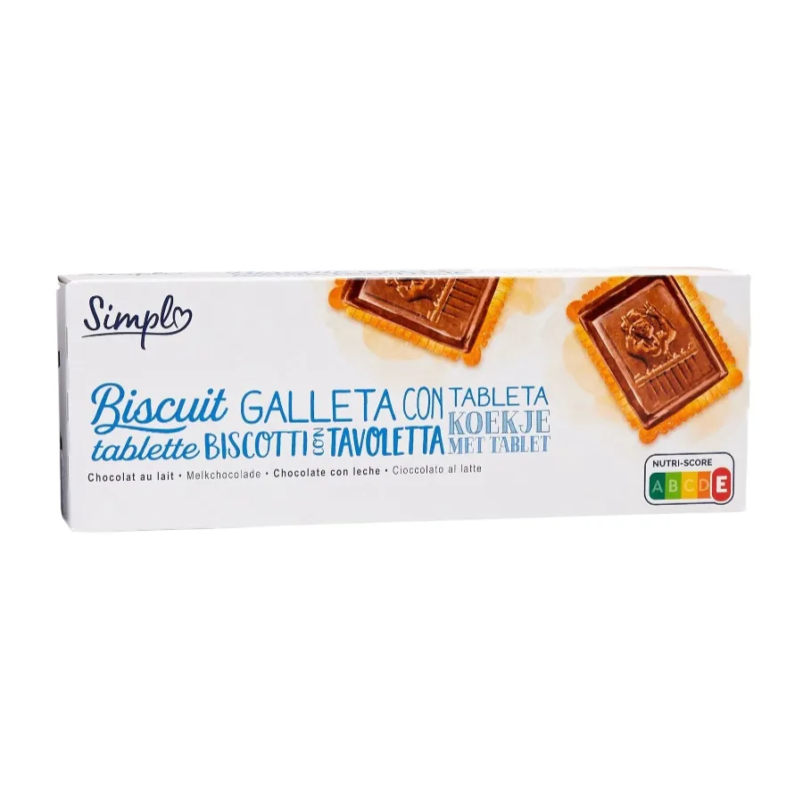 SIMPL KOEKJE MET TABLET MELKCHOCOLADE