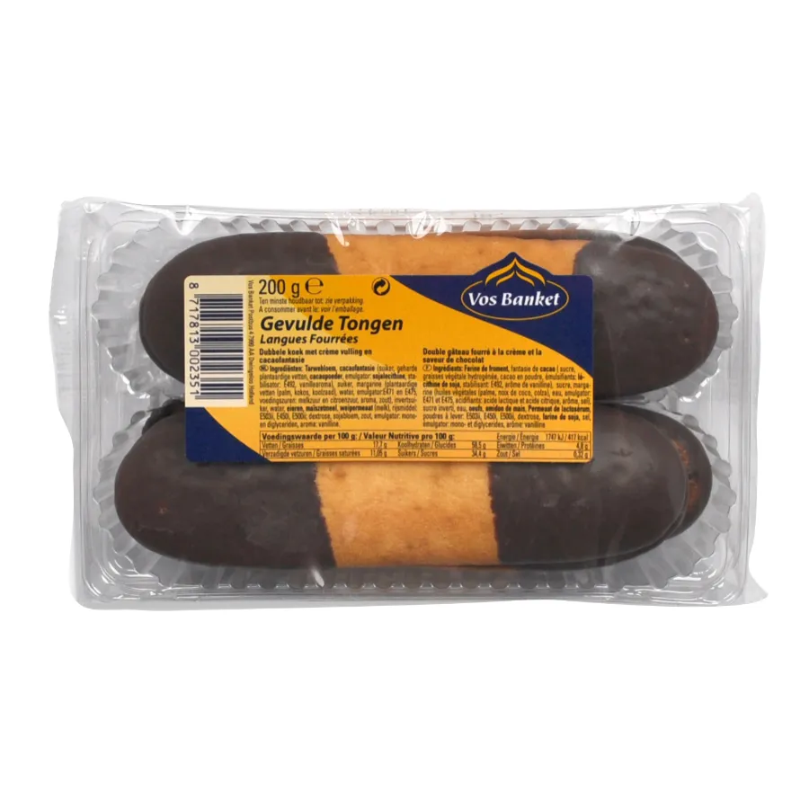 VOS BANKET CHOCOTONGEN - 5 STUKS