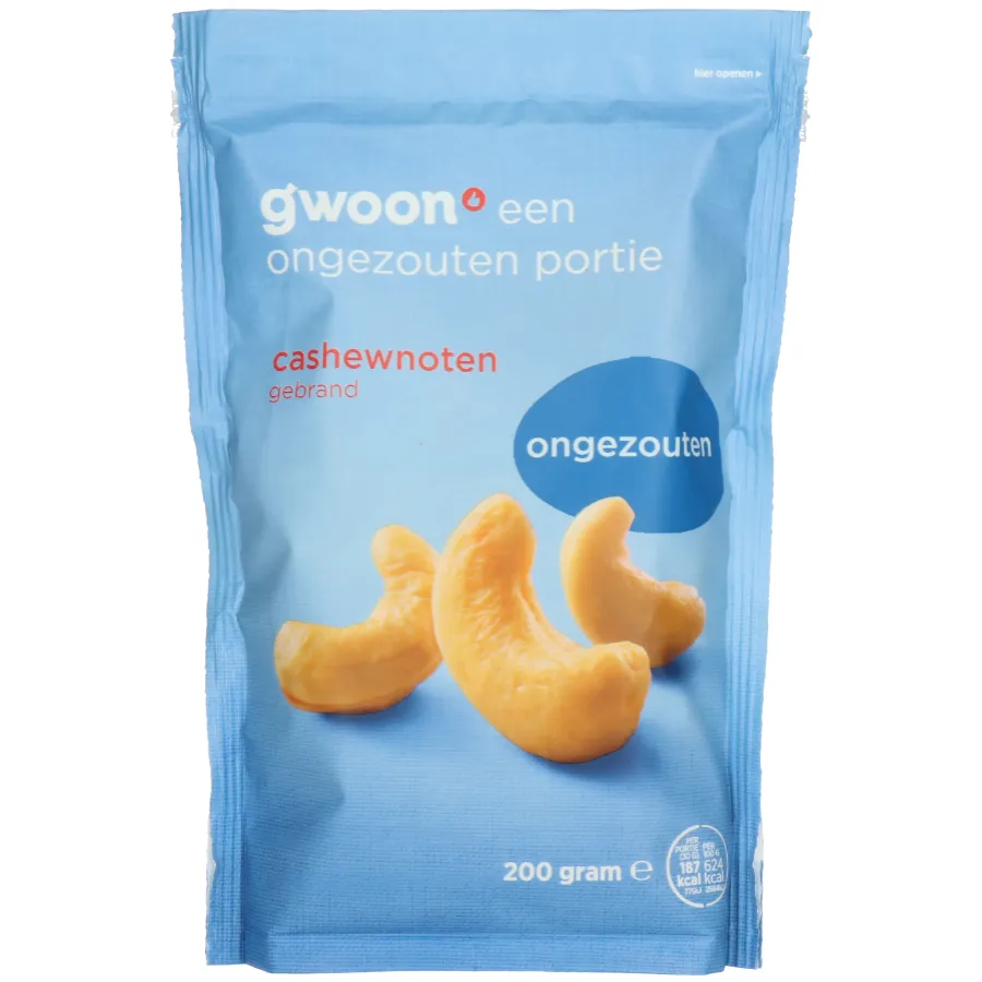 GWOON CASHEWNOTEN ONGEZOUTEN