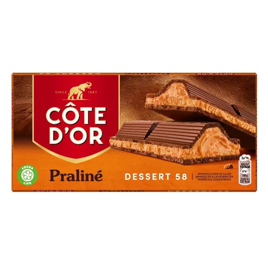 CÔTE D'OR PRALINÉ DESSERT 58