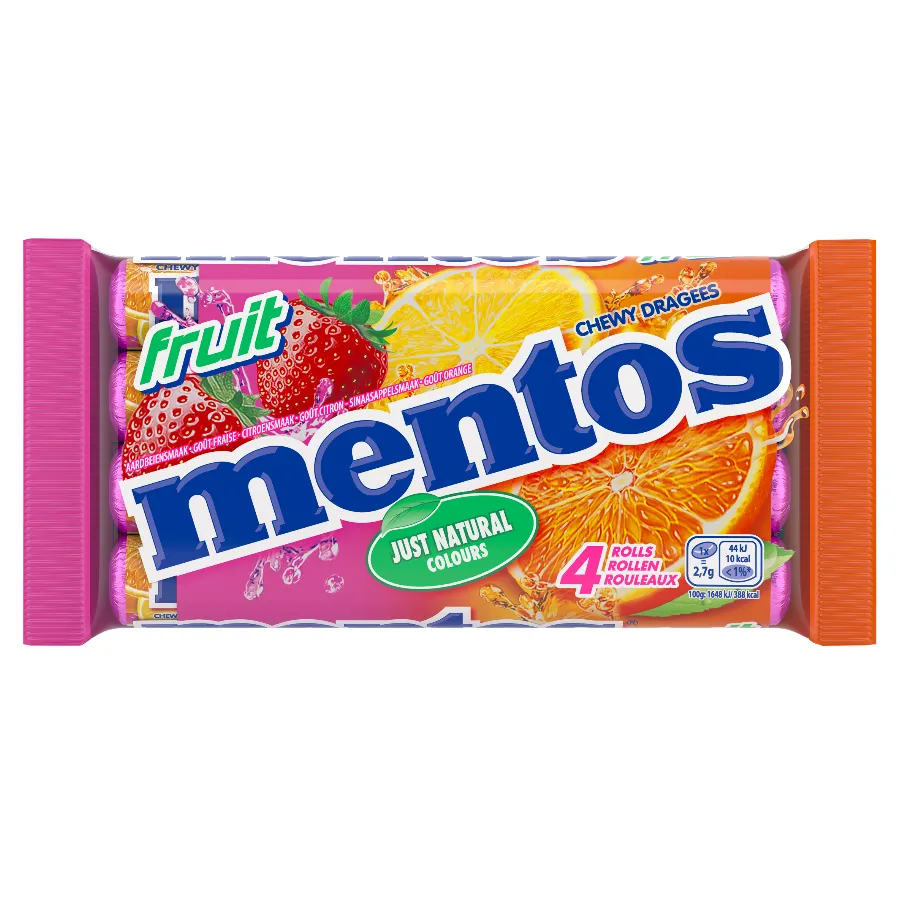 MENTOS FRUIT - 4 STUKS