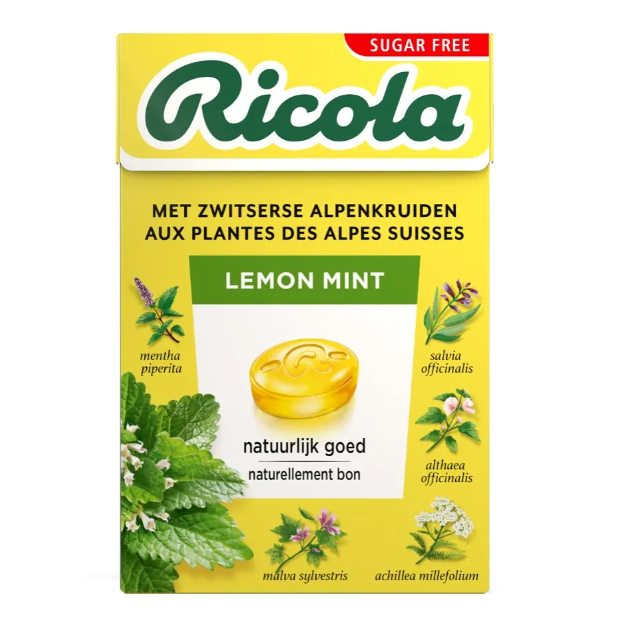 RICOLA LEMON MINT ZONDER SUIKER BOX