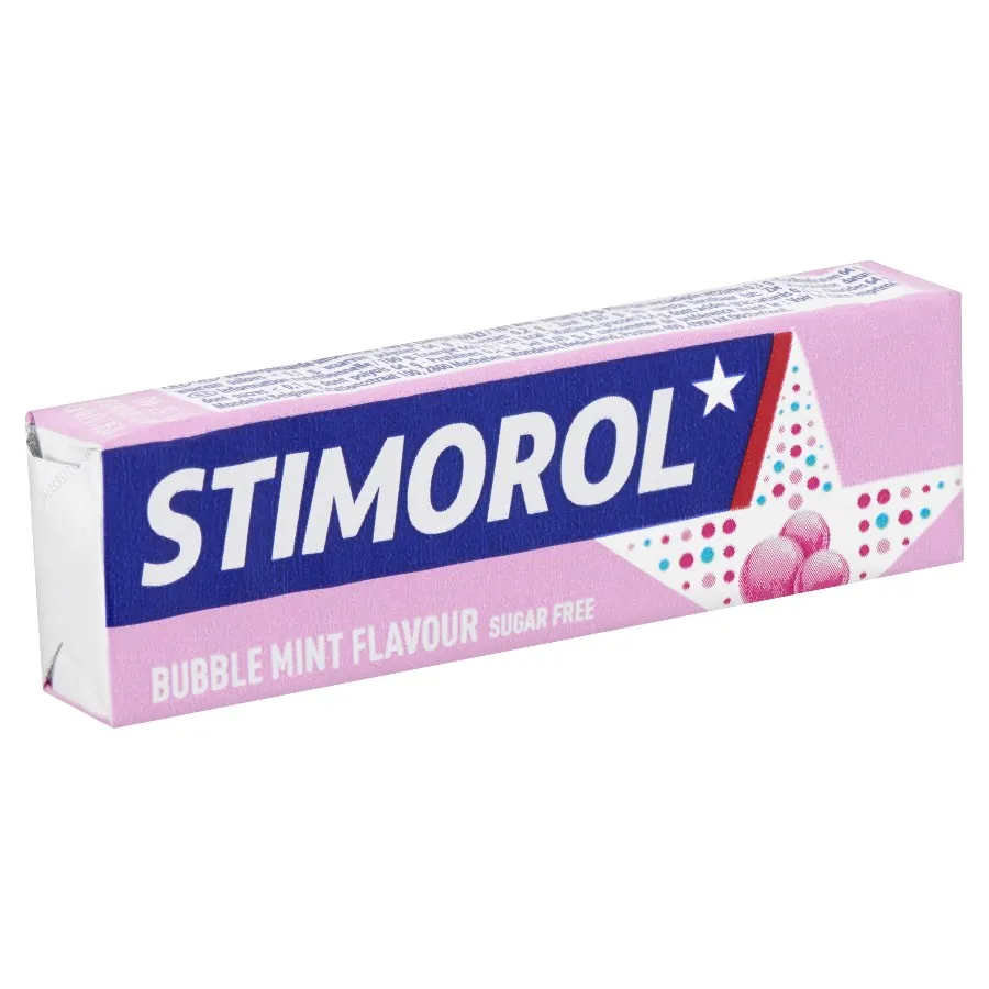 STIMOROL BUBBLE MINT ZONDER SUIKER FOIL