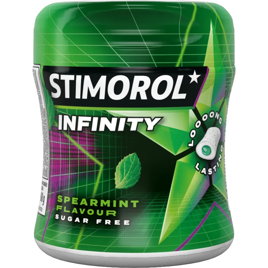 STIMOROL INFINITY SPEARMINT FLAVOUR SUGAR FREE - 40 STUKS BOTTLE