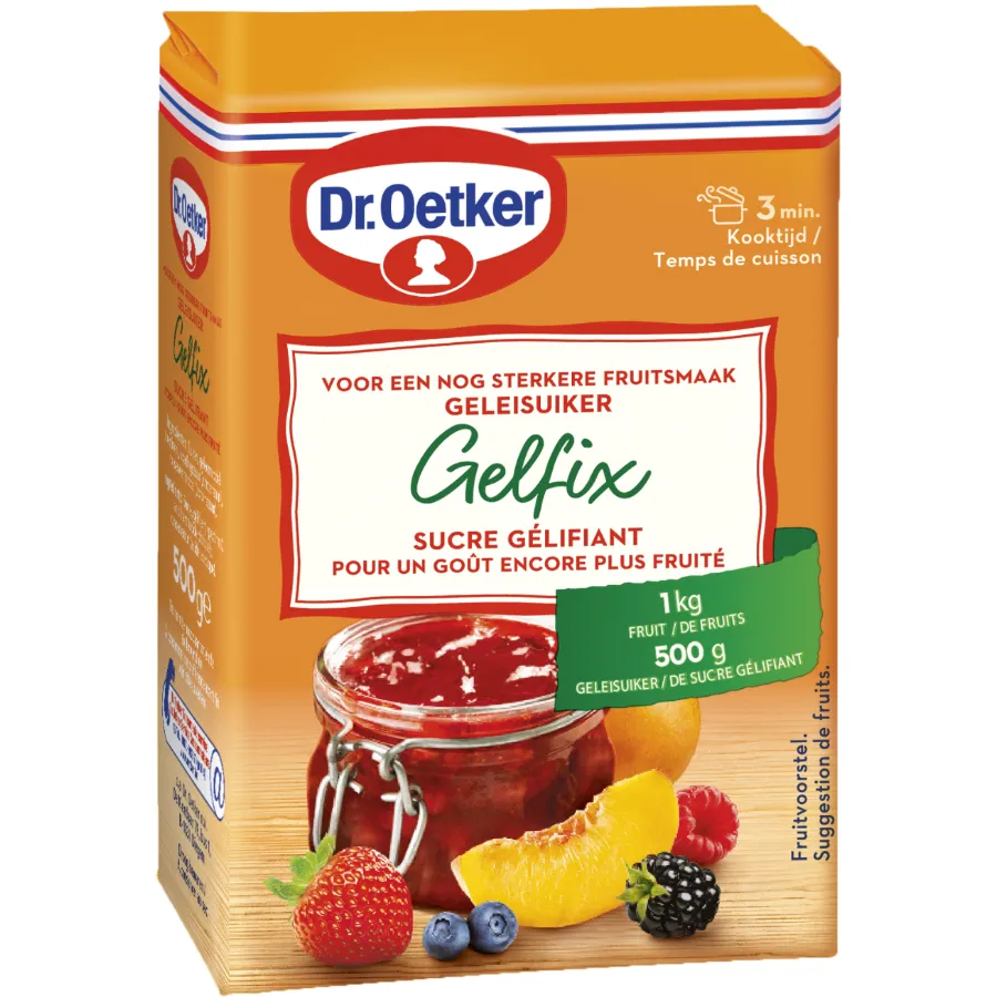 DR. OETKER GELFIX GELEISUIKER VOOR EEN NOG STERKERE FRUITSMAAK